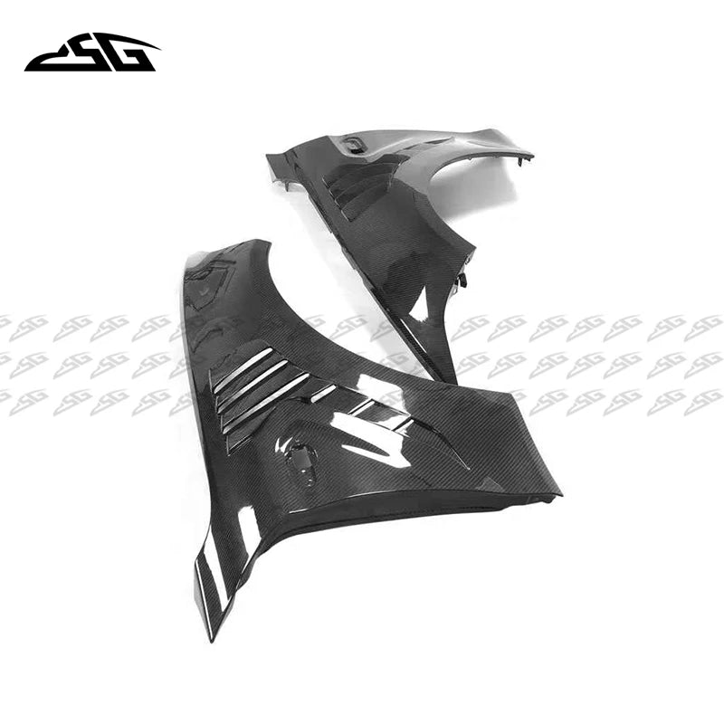 Car Side Fender Splitter For BMW M2 Series F87 2014-2021 Real Carbon Fiber Side Fender Air Vent Trim Covers Body Kit