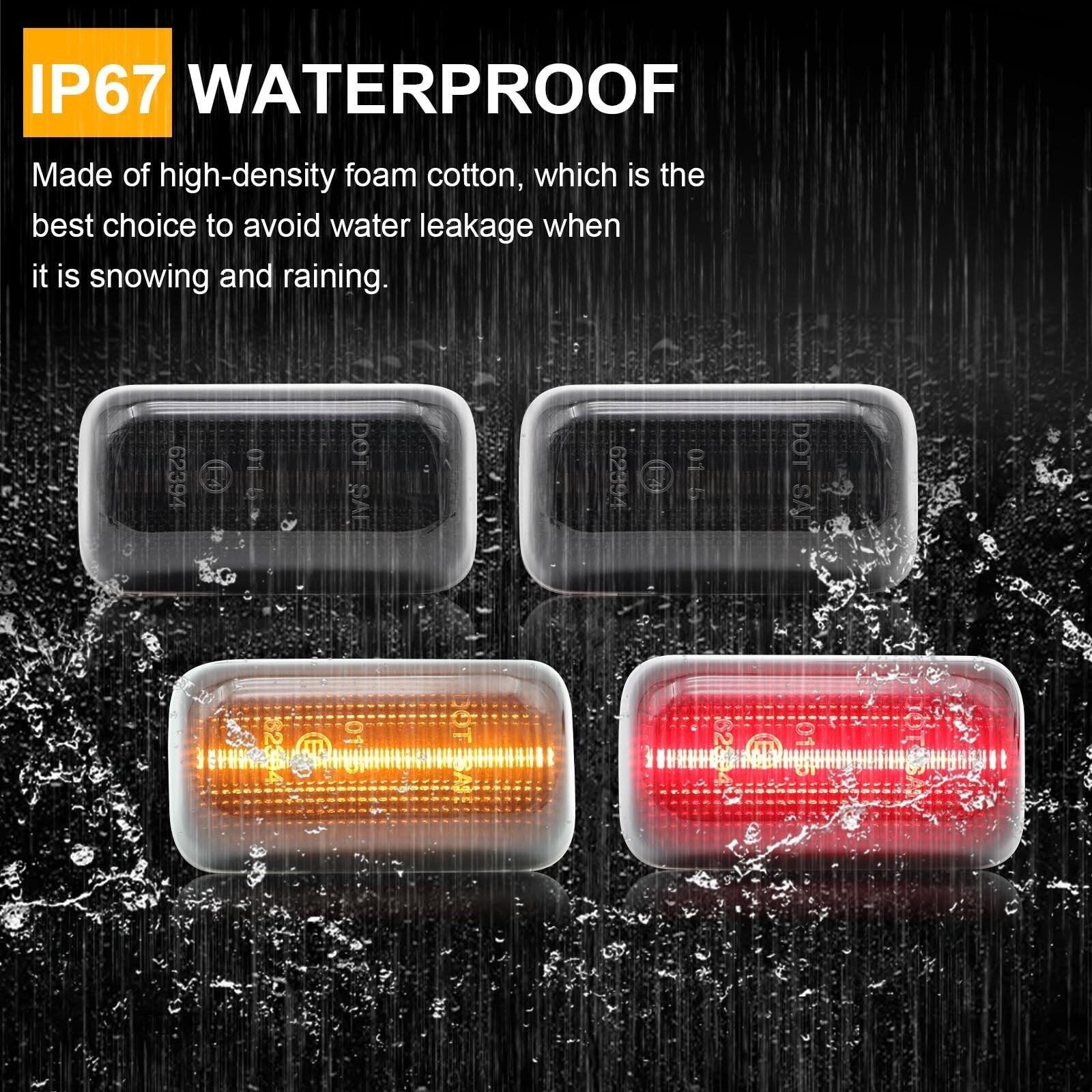 LED Side Marker Light Replacement for Silverado 3500HD 2015-2023, Sierra 3500...