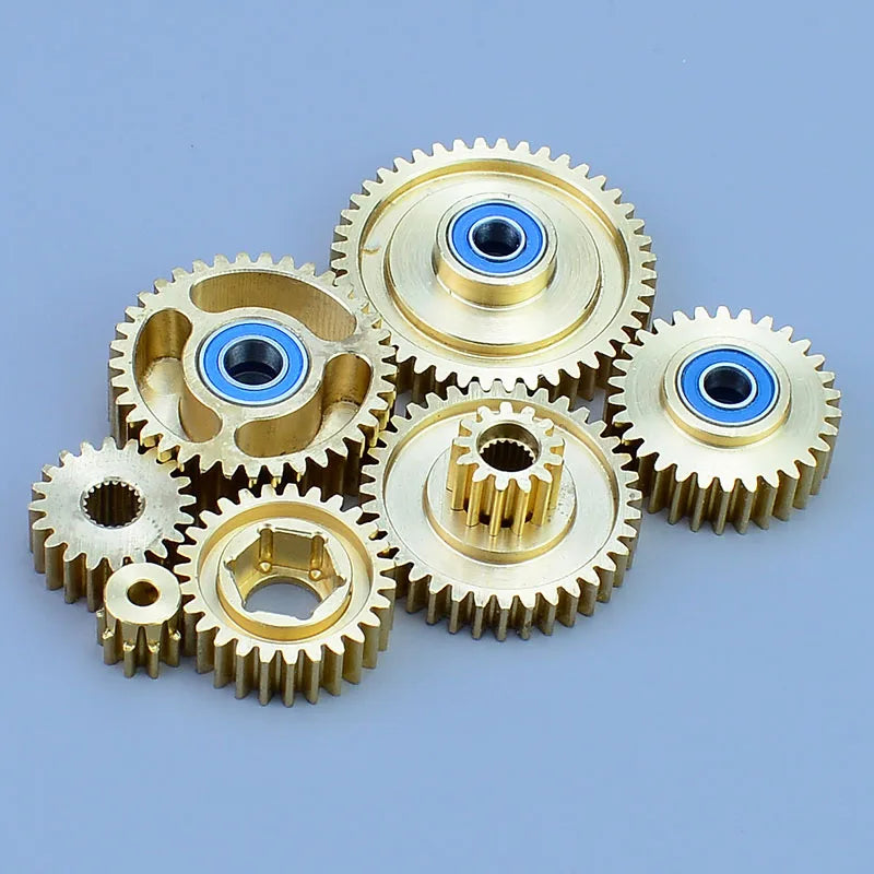 طقم ترقية علبة التروس النحاسية الأصلية من المصنع، 7 قطع، لشاحنات تامييا RC بمقياس 1/14، سكانيا 770S R620، فولفو FH16 3363 1851، ومان TGS 