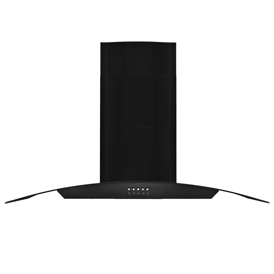 NNEVL Wall Mounted Range Hood Stainless Steel 756 m³/h 90 cm Black