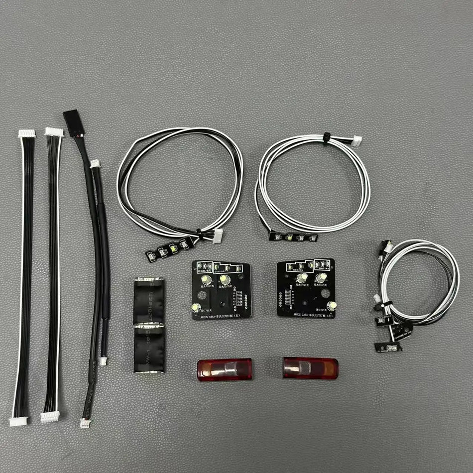 Plastic Flow Light Set Car Shell Headlight Accessories for 1/14 Tamiya RC Truck Trailer Tipper Mercedes-Benz  DIY Car Parts