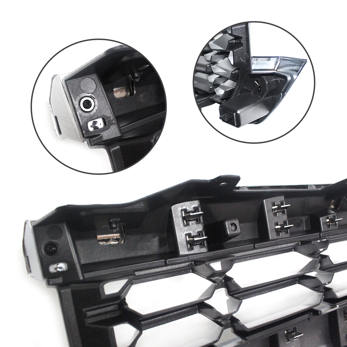 Front Bumper Upper Grille Chrome for 2016 2017 2018 2019 Chevy Silverado 1500