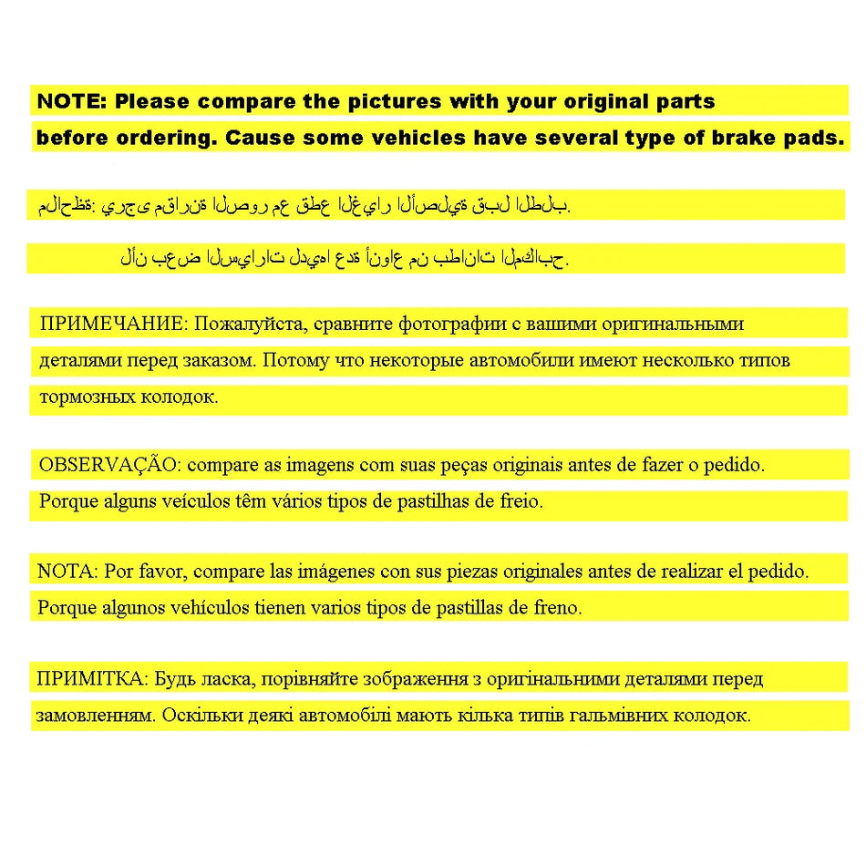 Front Brake Pad Set For GWM Haval H2 H2S 1.3T 1.5T 2014-2021 2016 Great Wall Hover Spare Parts Accessories