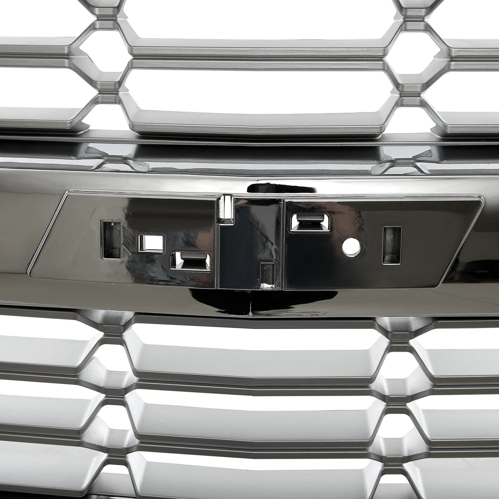 Front Bumper Upper Grille Chrome for 2016 2017 2018 2019 Chevy Silverado 1500
