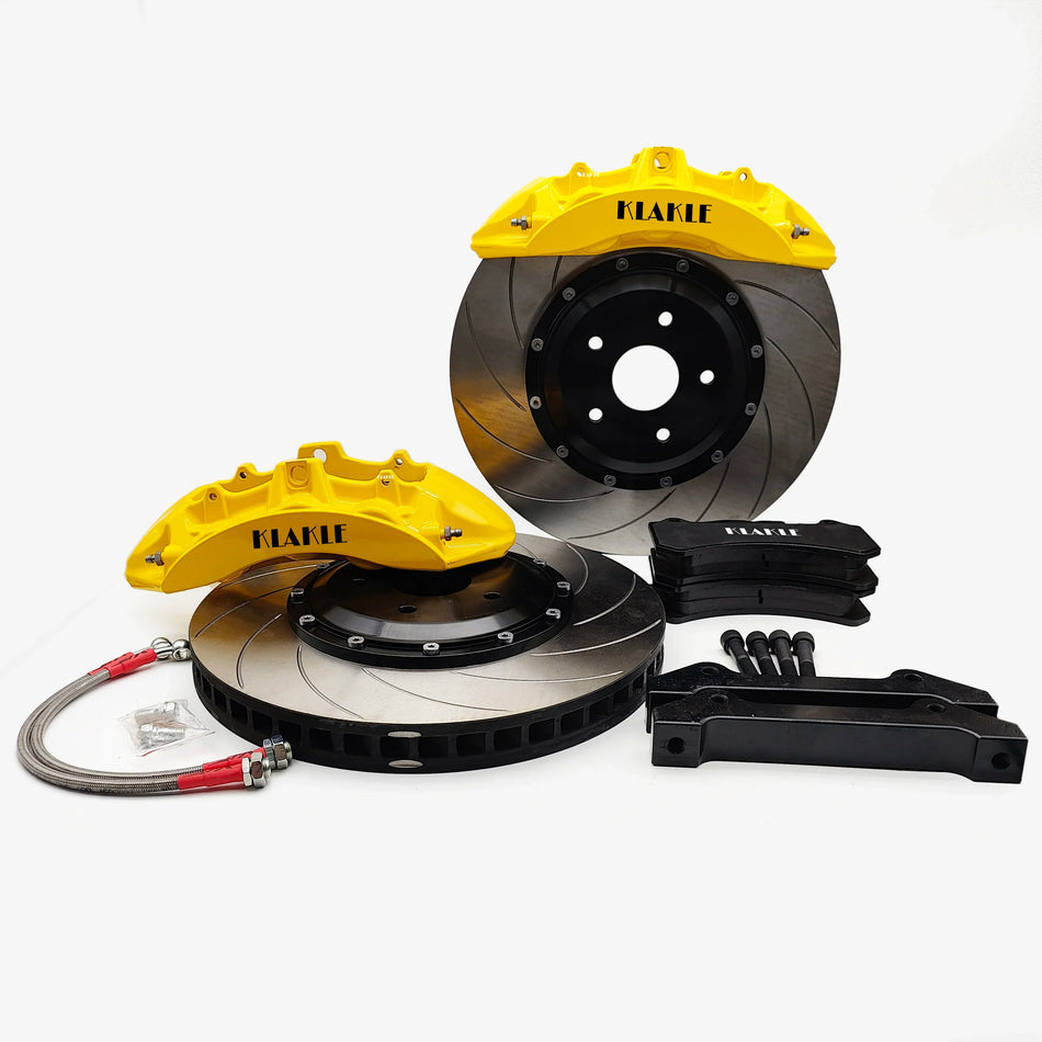 KLAKLE Auto Parts Big Brake Kit 6 Pot V6 Front Wheel R18 Inches 355*32MM Brale Disc Kit For Mazda 3 5 6 Cx3 Cx5