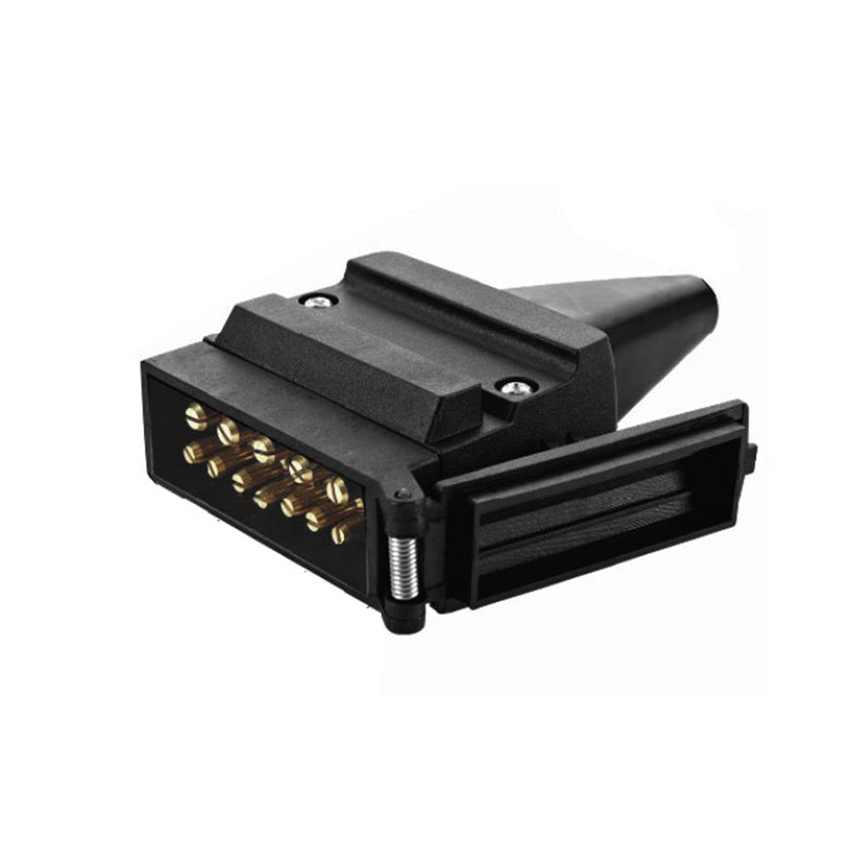 قابس توصيل مسطح ذو 12 سنًا 82171BL مناسب للمقطورات والكرفانات والقوارب والمركبات