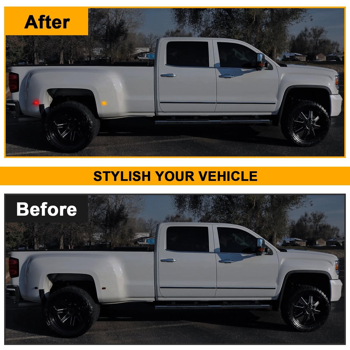 LED Side Marker Light Replacement for Silverado 3500HD 2015-2023, Sierra 3500...