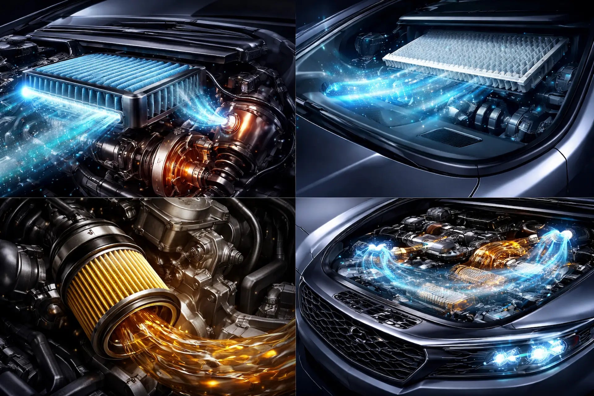 HVAC and cooling auto parts including air filters and cooling systems for cars